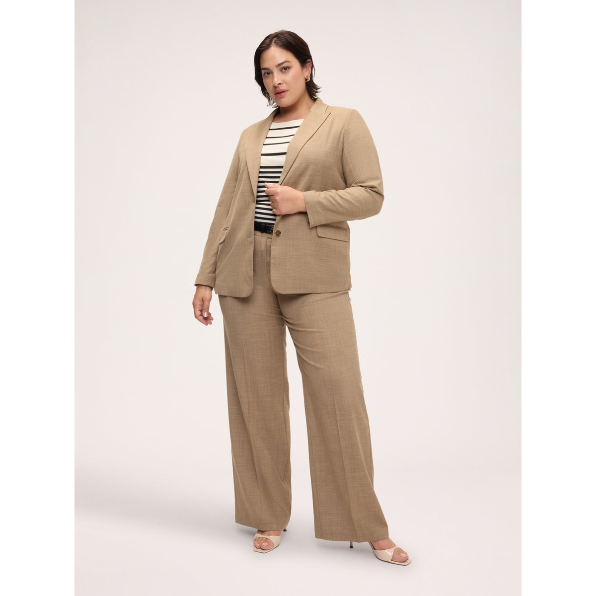 Blazer chiné beige, FIORELLA RUBINO