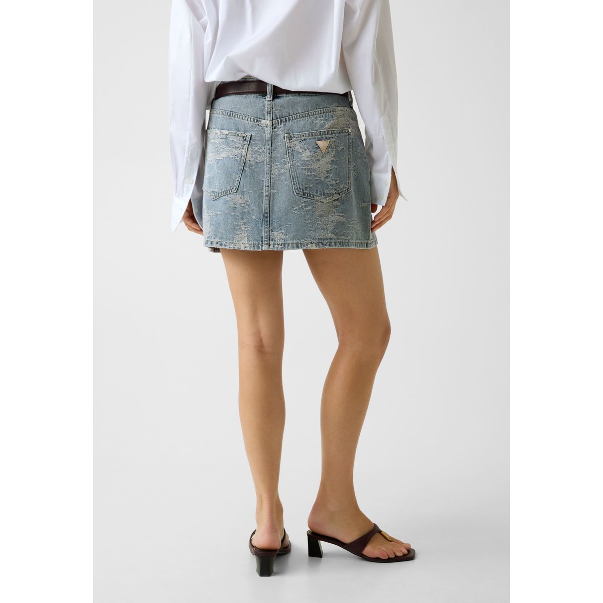 Mini-Jupe En Denim bleu, GUESS