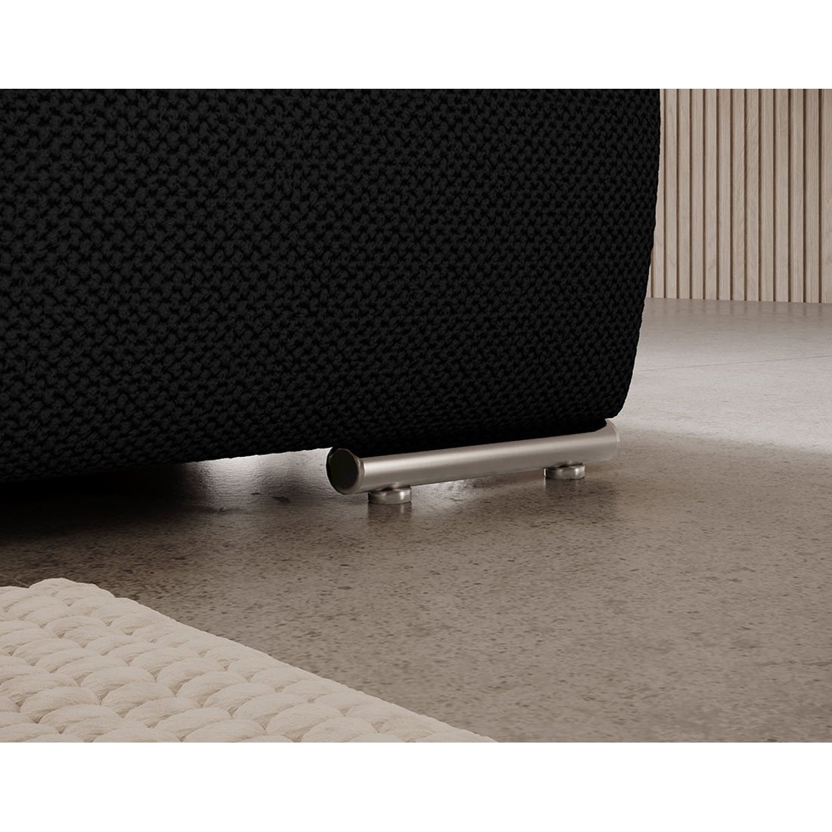Canapé Panoramique Convertible 7 places - GABRIEL noir, BEST MOBILIER