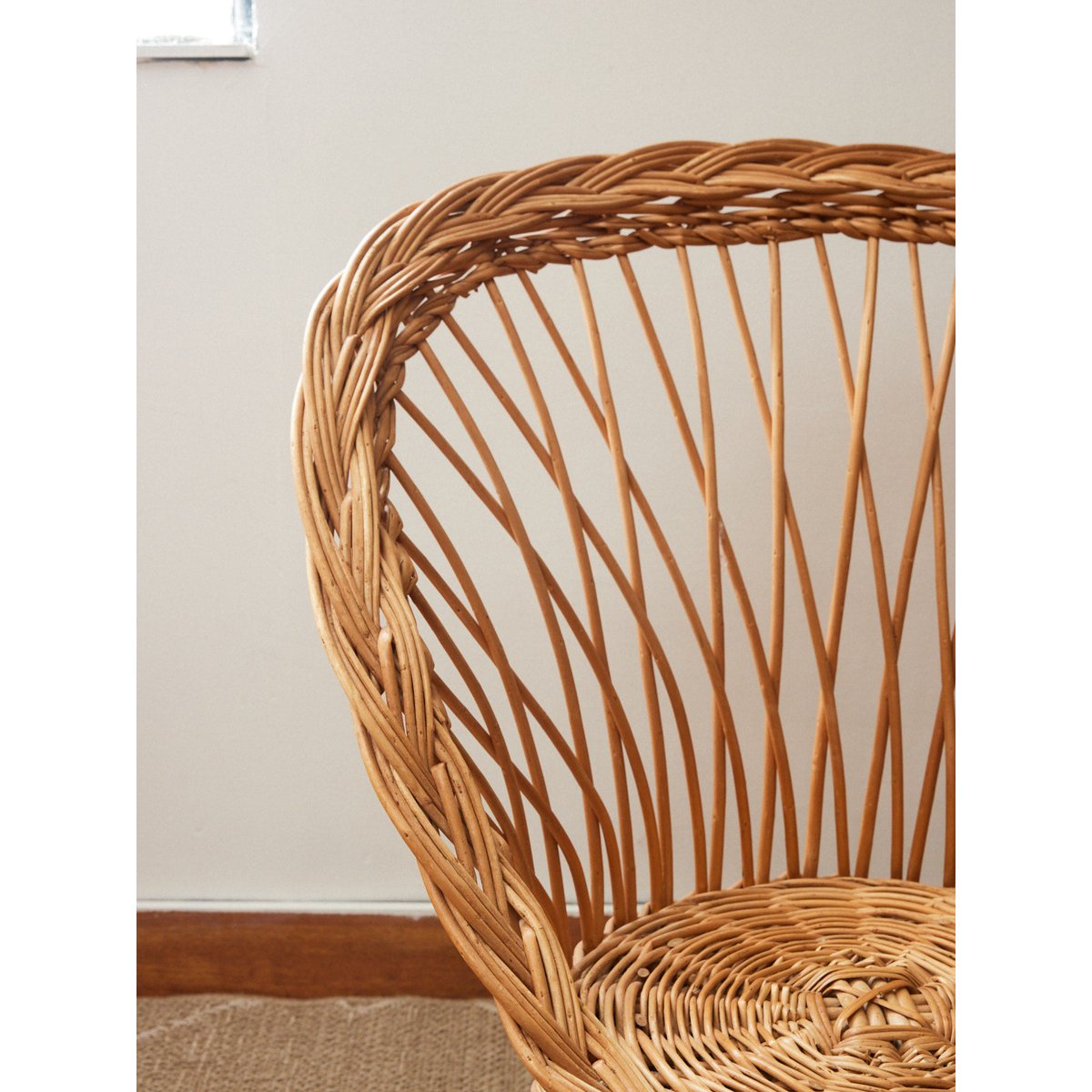 Fauteuil en osier Ernest N°1025 - Bon état bois clair, DEBONGOUT