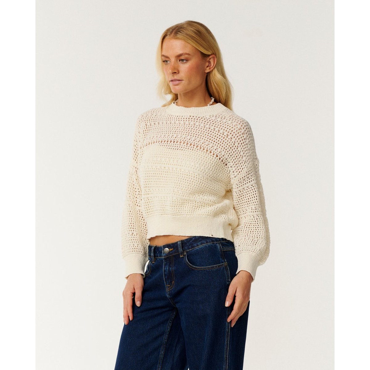 Pull PARAISO LIGHTWEIGHT blanc cassé, RIP CURL