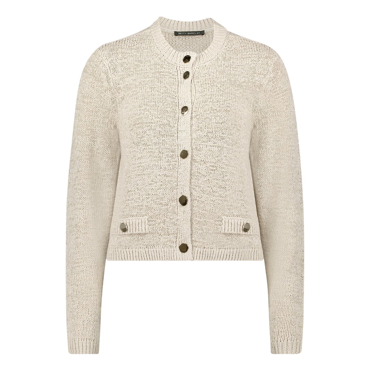 Cardigan en maille à poches plaquées gris, BETTY BARCLAY
