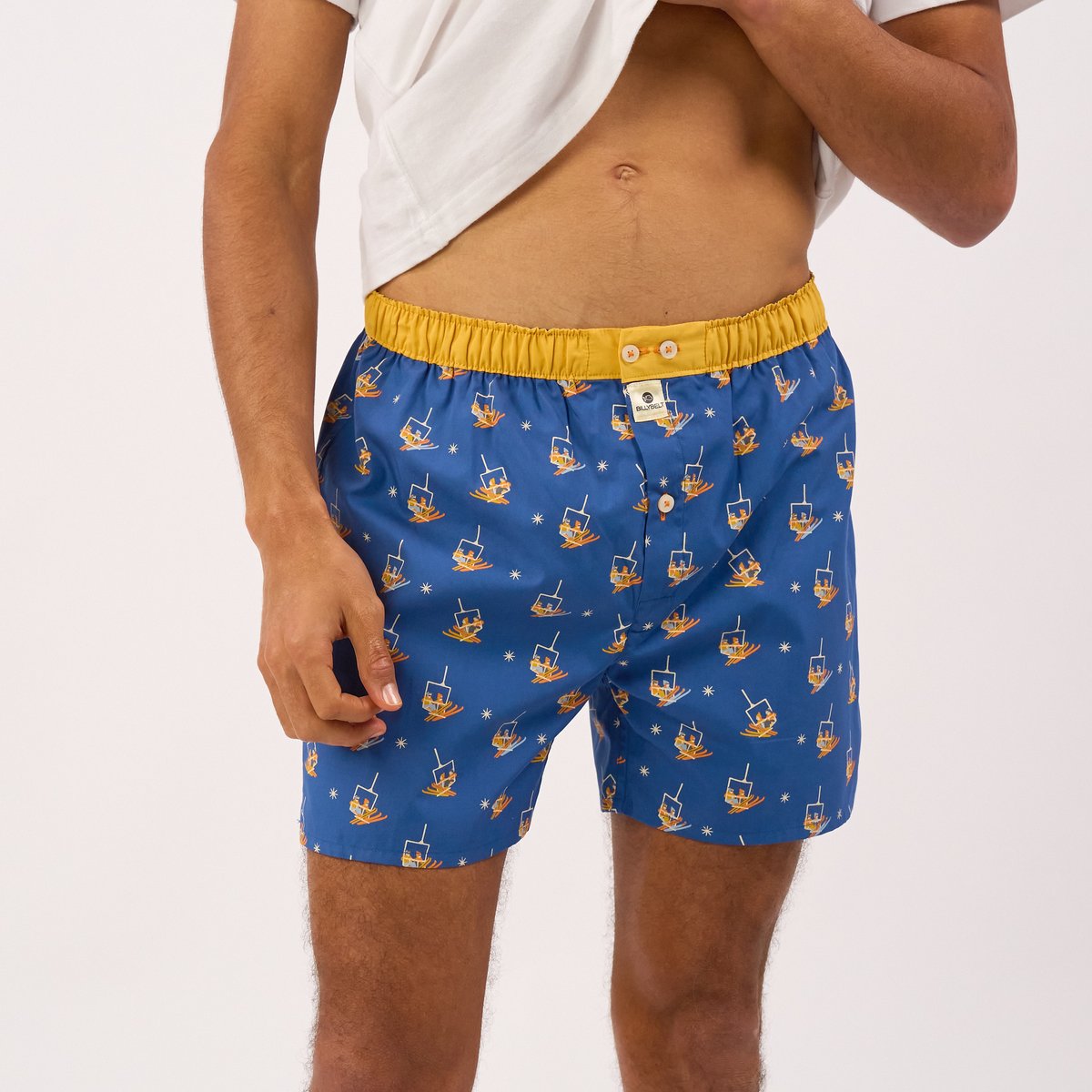 Caleçon en coton biologique FANTAISIE bleu, BILLYBELT