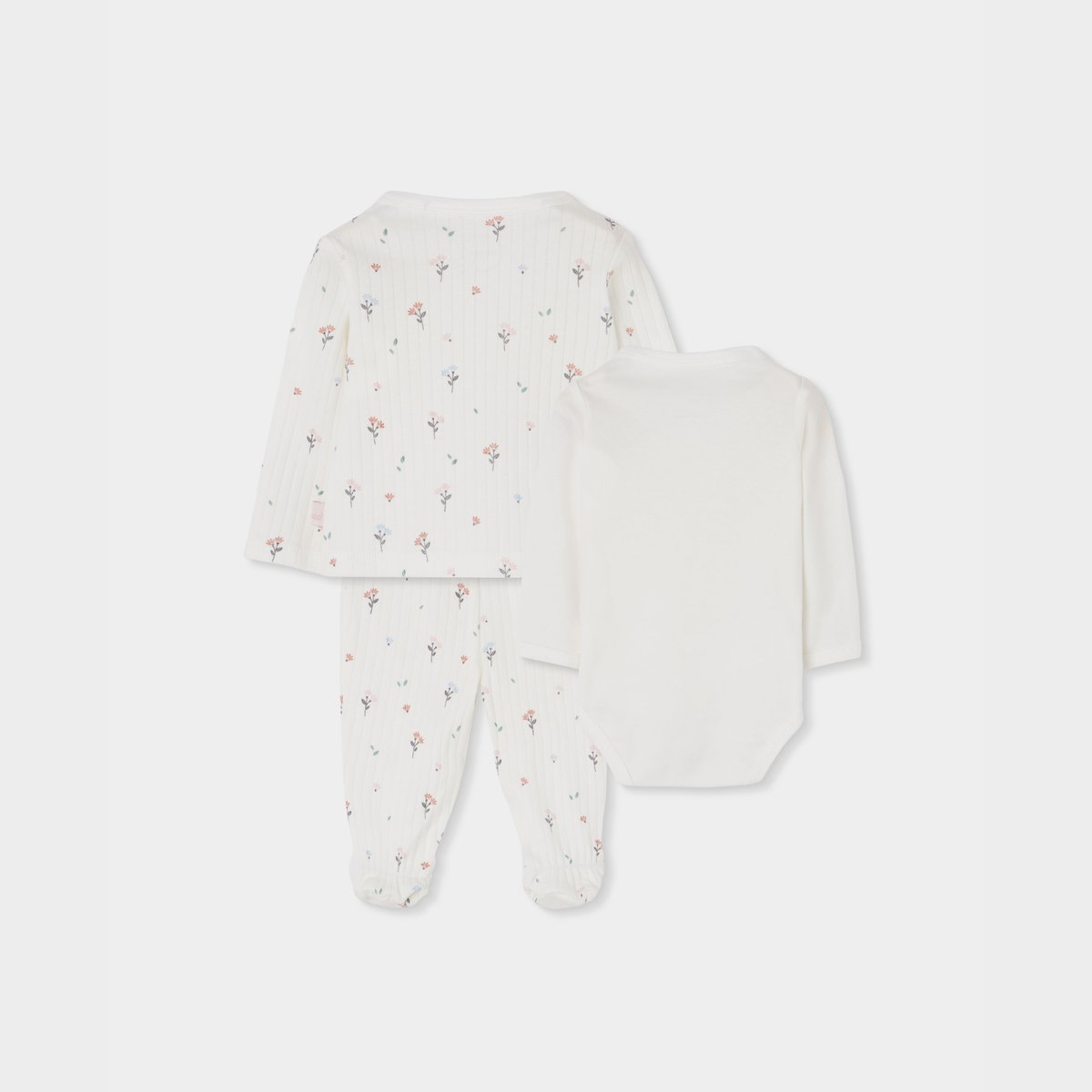 Lot maille bébé fille imprimé fleurs multicolore, BOBOLI