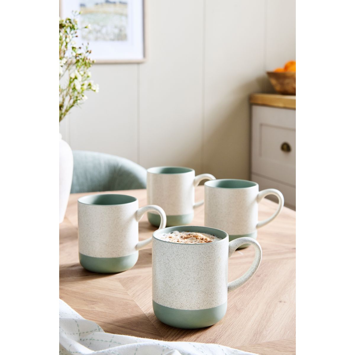 Mug otis, lot de 4 vert sauge, NEXT