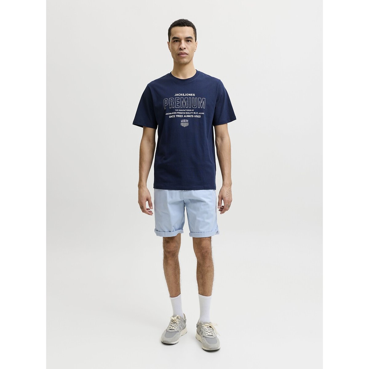 Short droit Bowie bleu clair, JACK & JONES