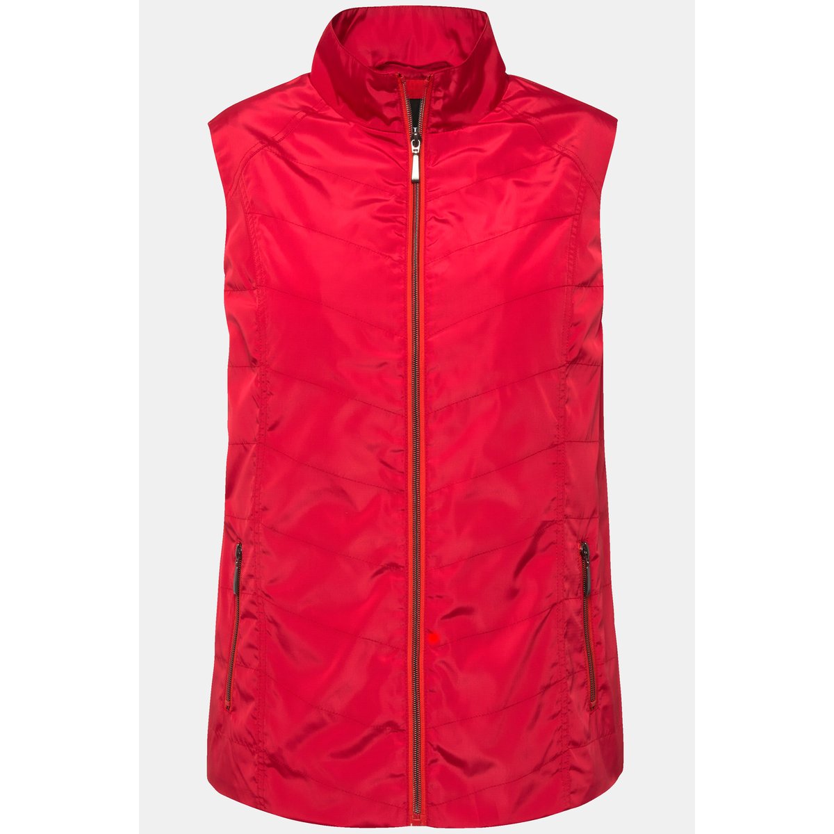Gilet, coutures fantaisie, col montant rose vif, ULLA POPKEN