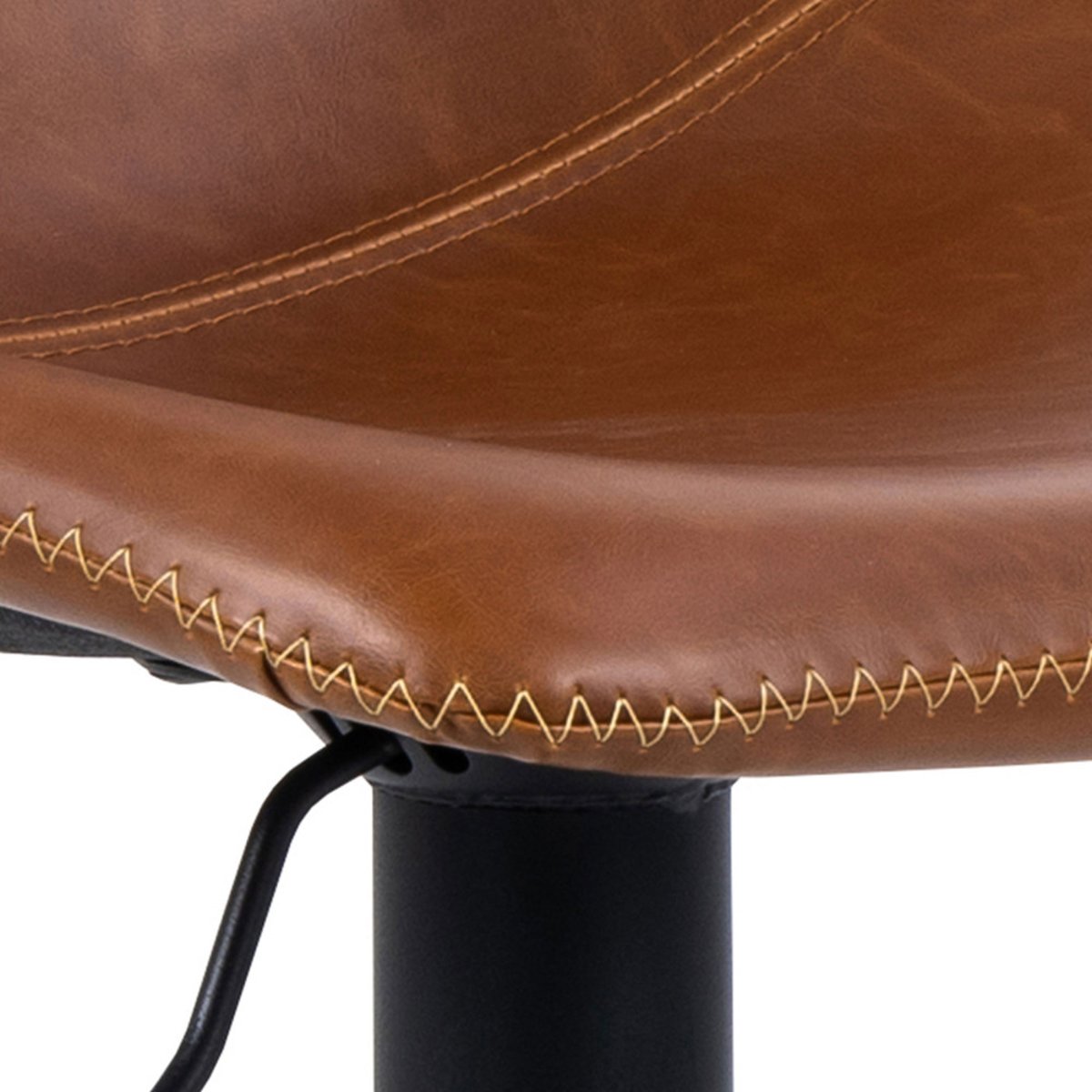 Tabouret de bar réglable en simili et métal H61-83cm- ANARTIA marron, DRAWER