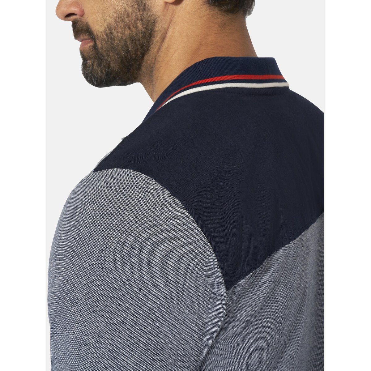 Polo NOLTTI bleu foncé mélange, JAN VANDERSTORM