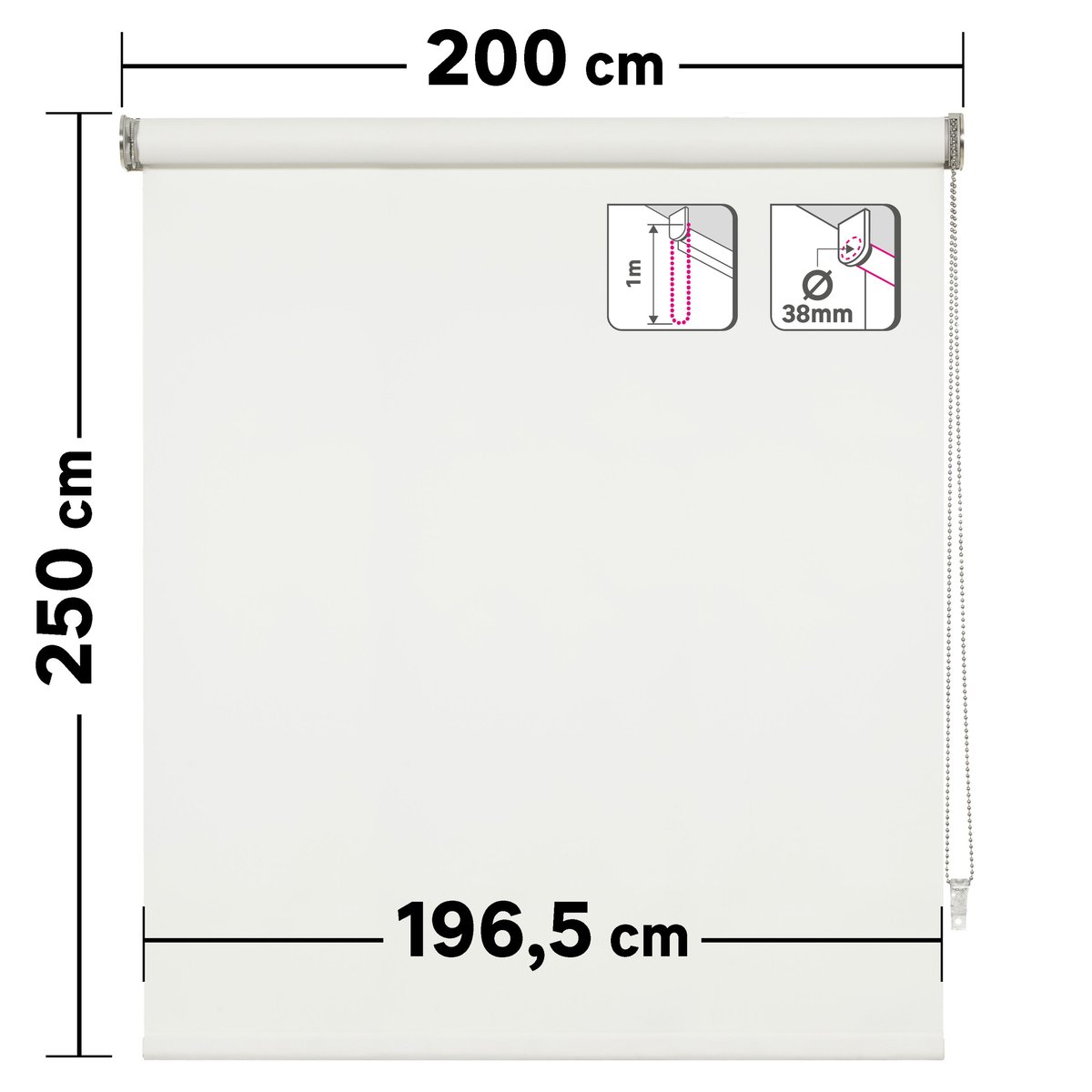 Store enrouleur tamisant, EVOLUO blanc-blanc, INSPIRE
