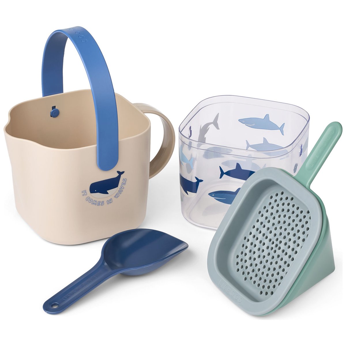 Set de plage Roald beige, bleu, LIEWOOD