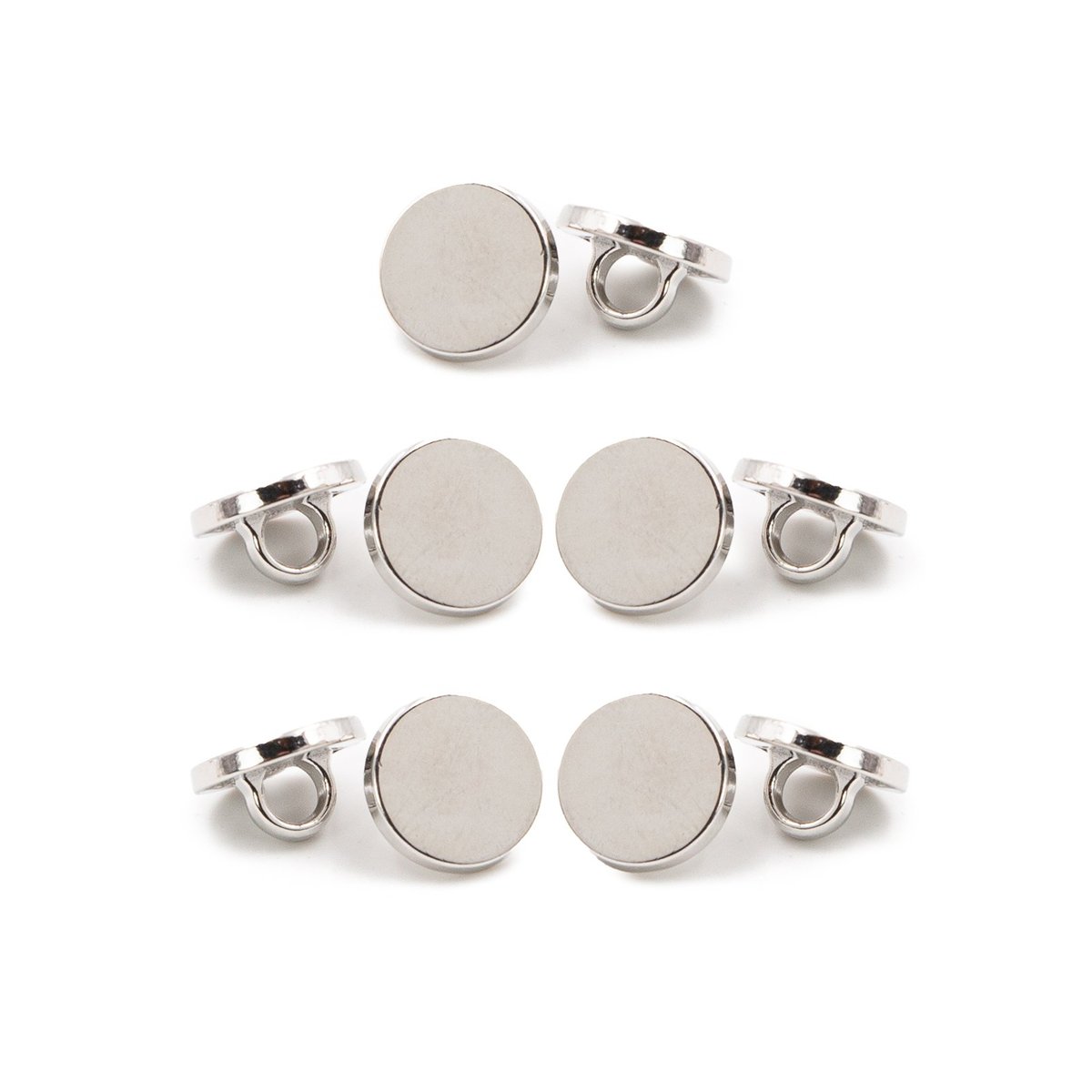 Lot De 5 Boutons Plat À Queue gris, PHILDAR
