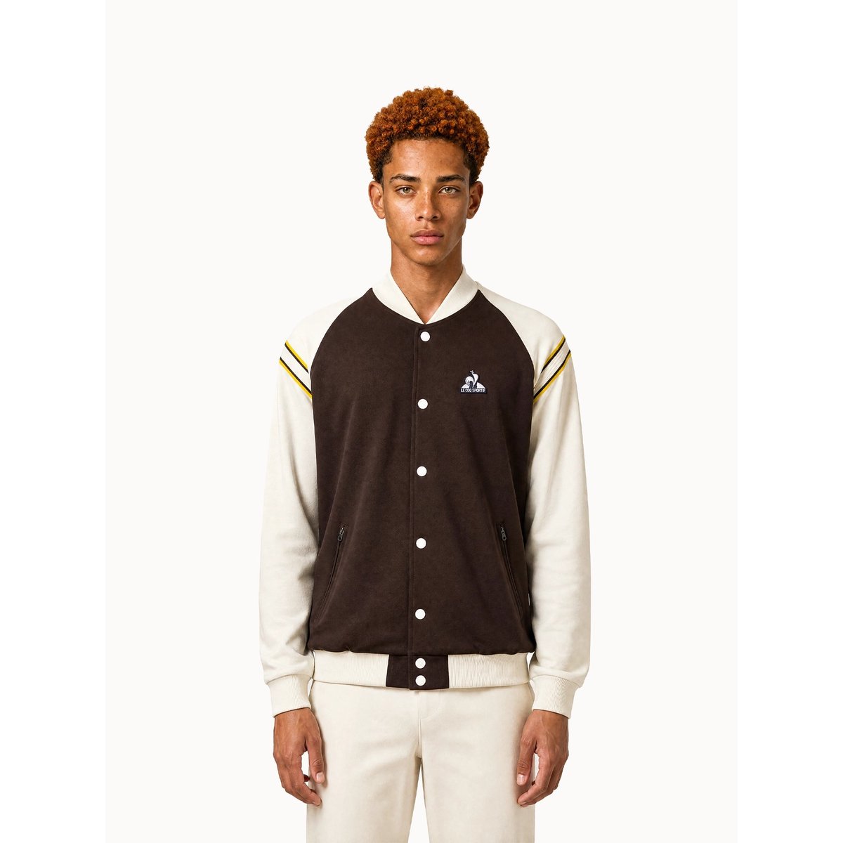 Bomber Unisexe Héritage marron, LE COQ SPORTIF