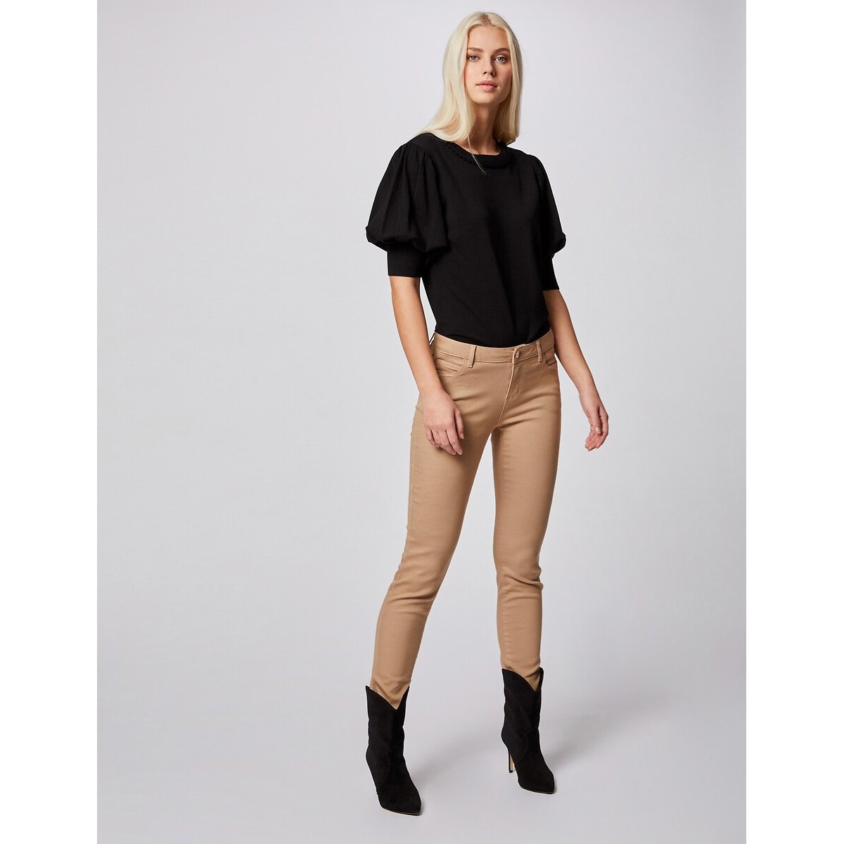 Pantalon Slim beige, MORGAN