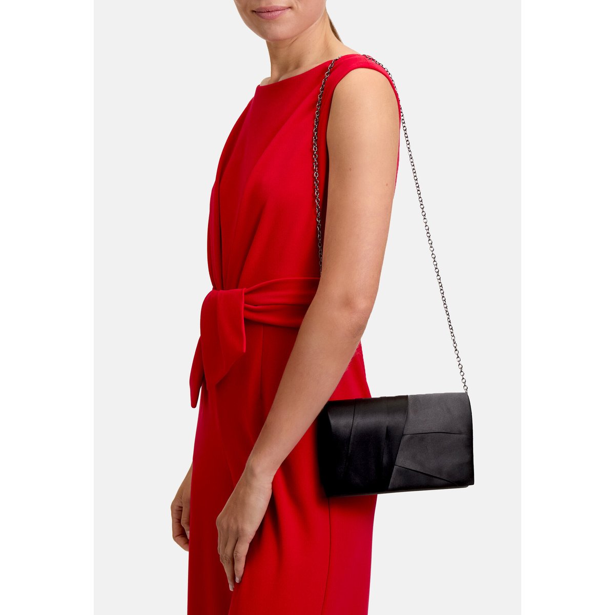 Sac façon pochette unicolore noir, VERA MONT