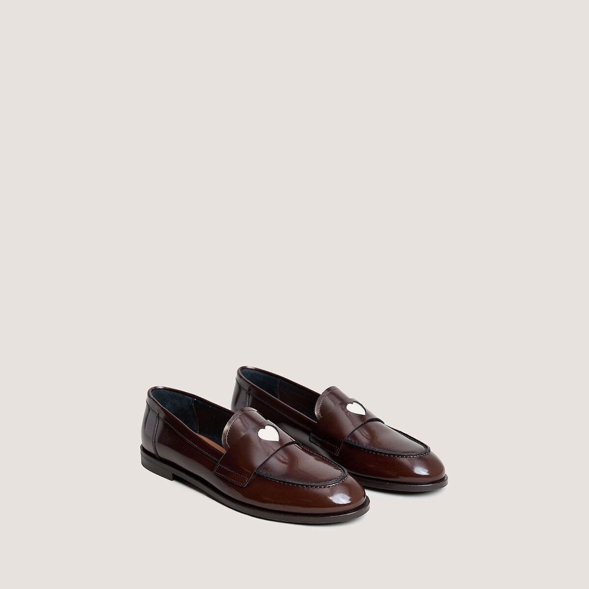 Mocassins en cuir glacé, DONJUAN marron, JONAK