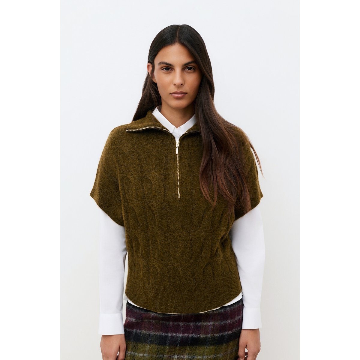 Pull sans manche MTANIS vert kaki, CAROLL