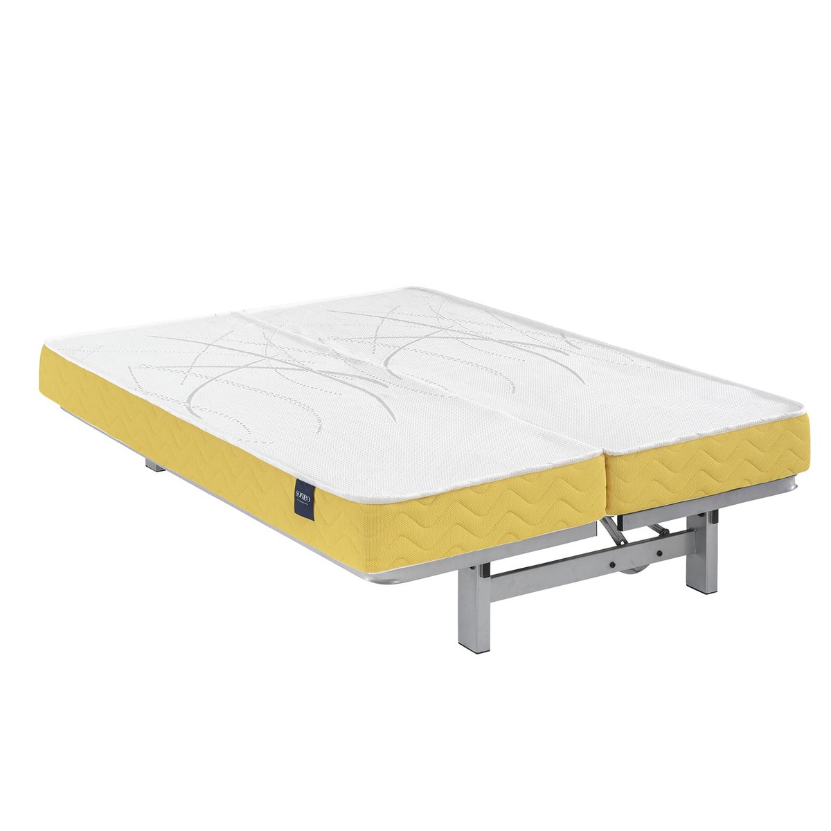 Matelas mousse Aurore 400 clic-clac blanc, SOMEO