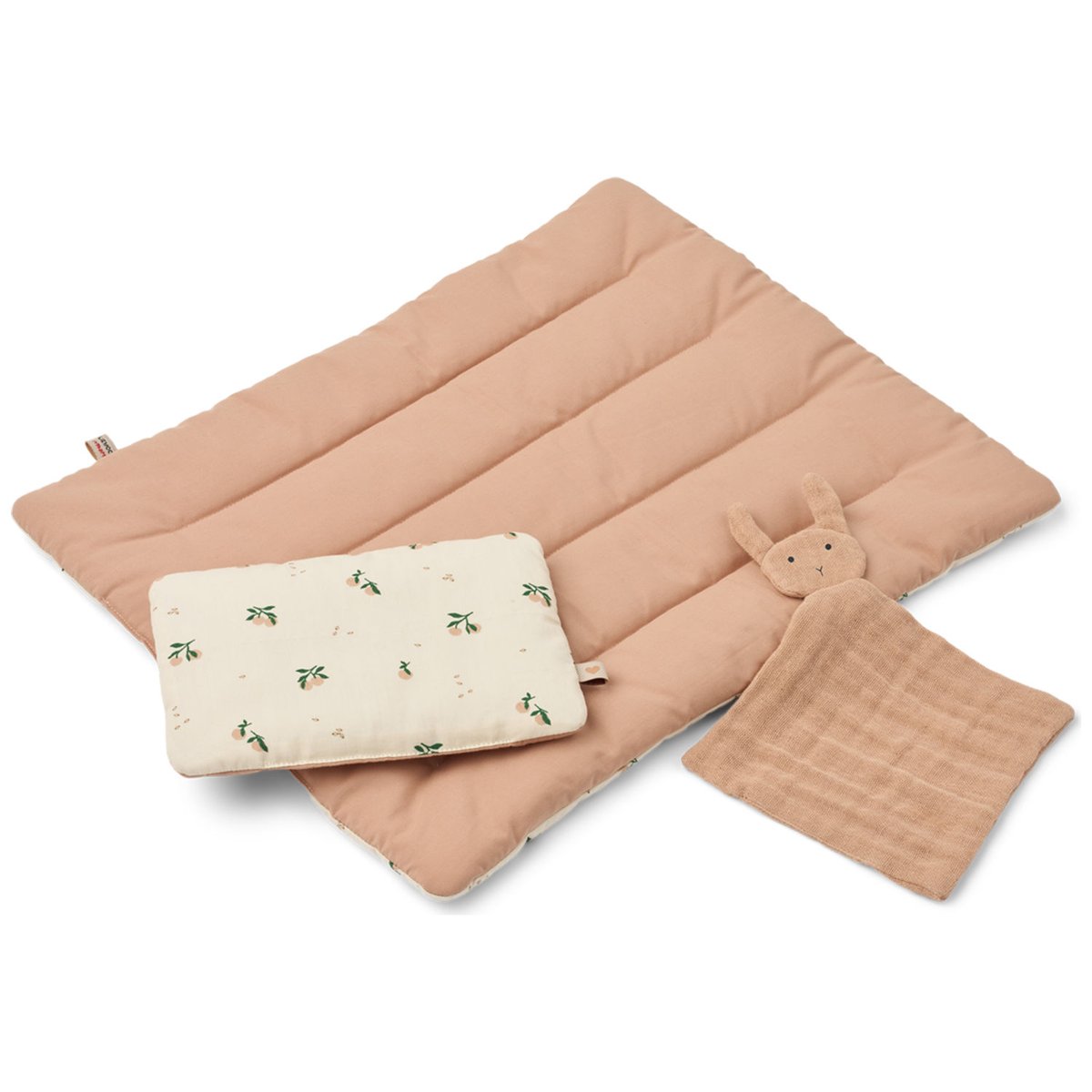 Ensemble de couette pour poupée Joan ecru, rose, vert, LIEWOOD