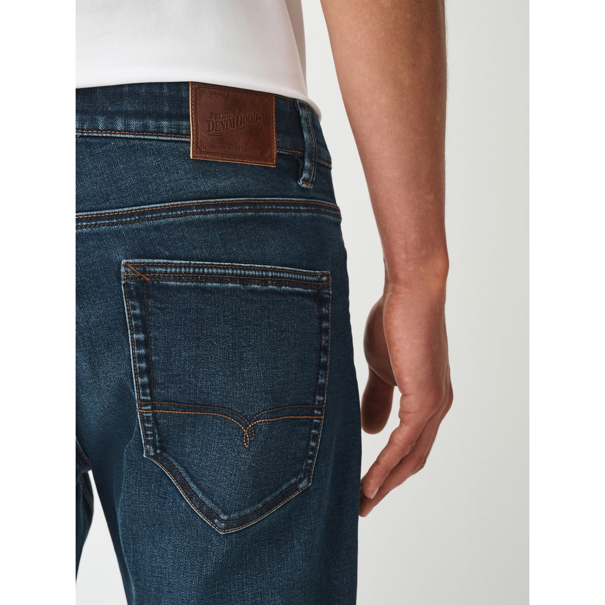 Jean motionflex avec taille élastique bleu moyen, NEXT