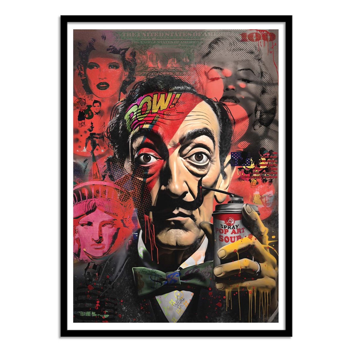 Affiche d'art - Dali go to the USA - Pablo Costa couleur unique, WALL EDITIONS