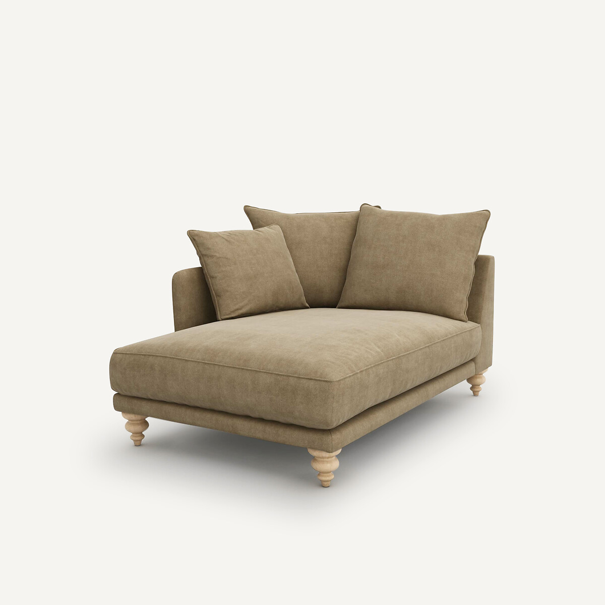 Longchair stonewashed fluweel, Lazare grijs shiitaké, AM.PM