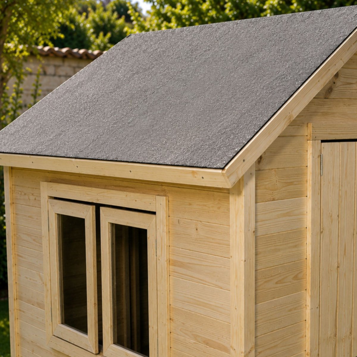 Cabane en bois enfant avec table TIANA marron, SOULET
