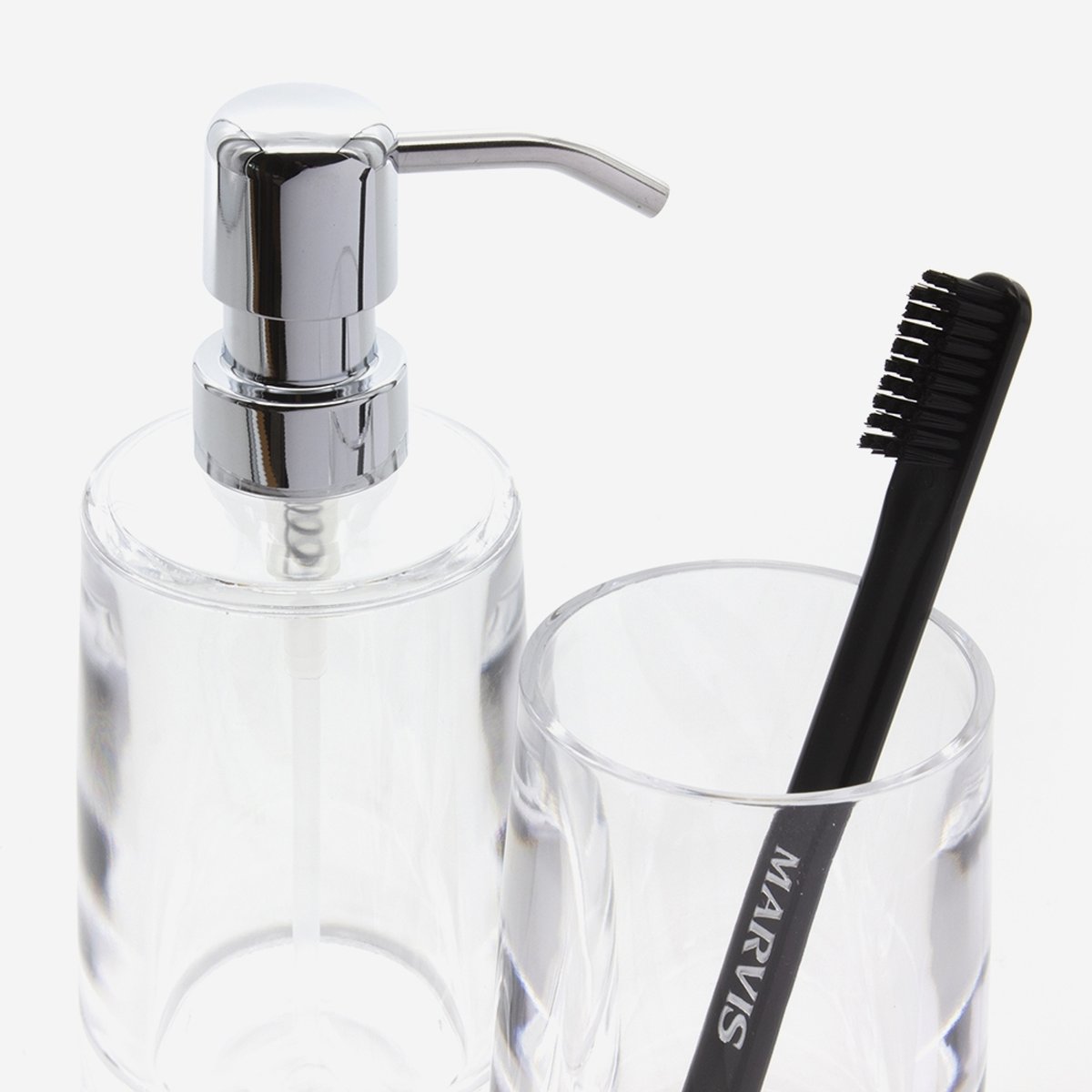 Distributeur savon liquide acrylique incolore, BATH BAZAAR