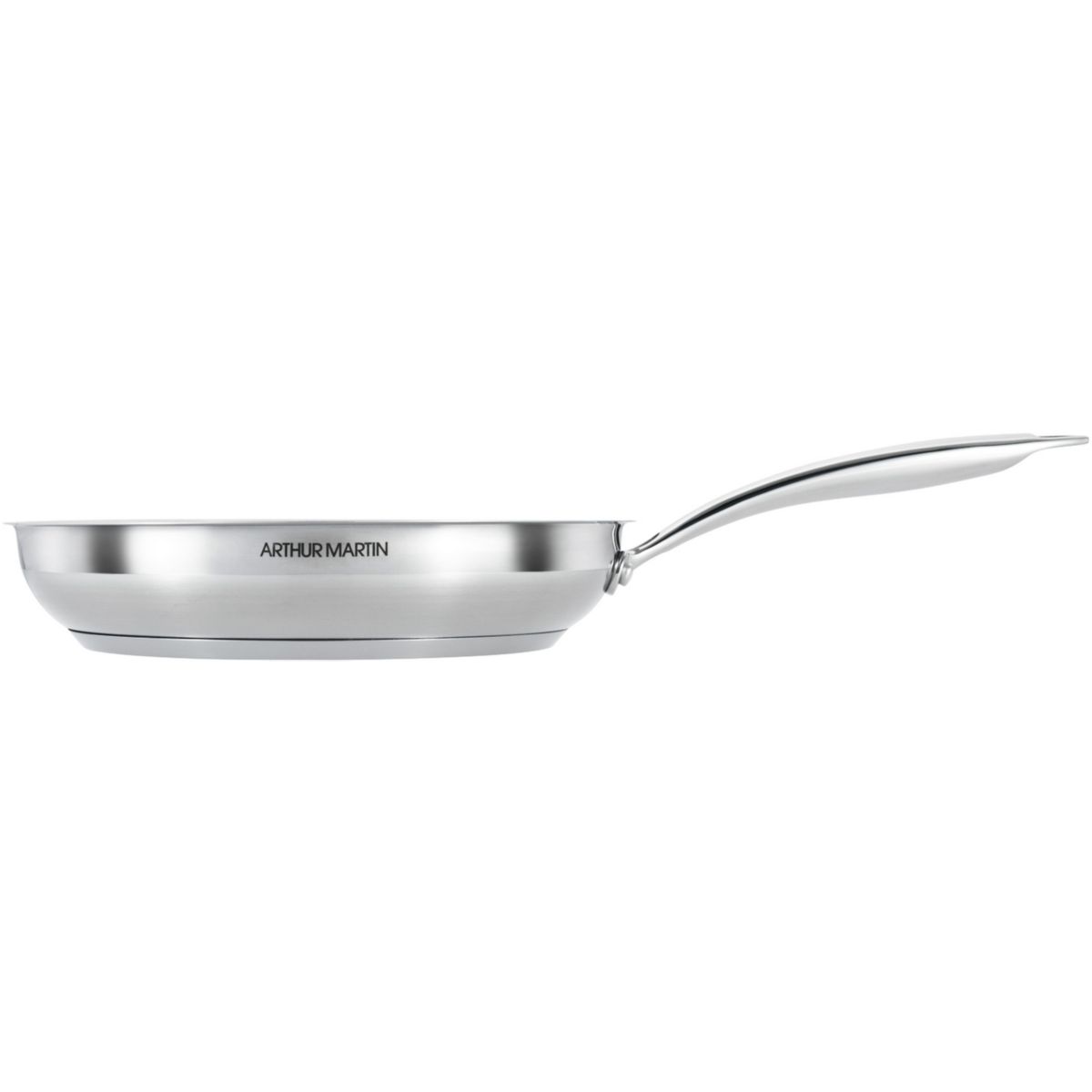 Poêle 24cm Inox couleur unique, ARTHUR MARTIN