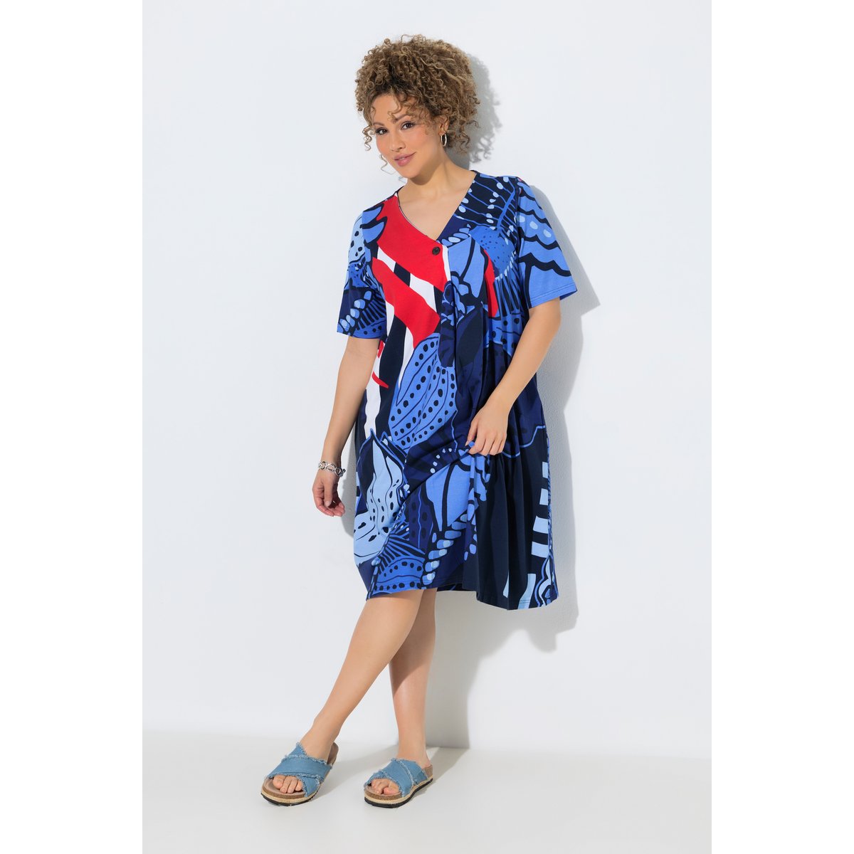 Robe midi avec poches marine, ULLA POPKEN