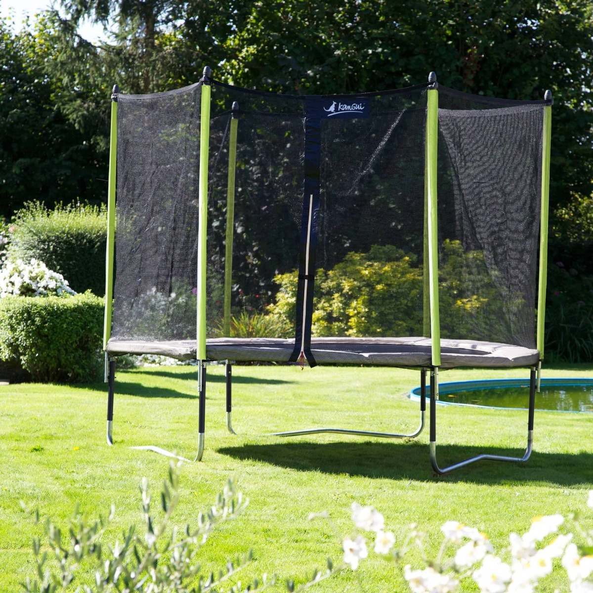 Trampoline JUMPI taupe / vert anis, KANGUI