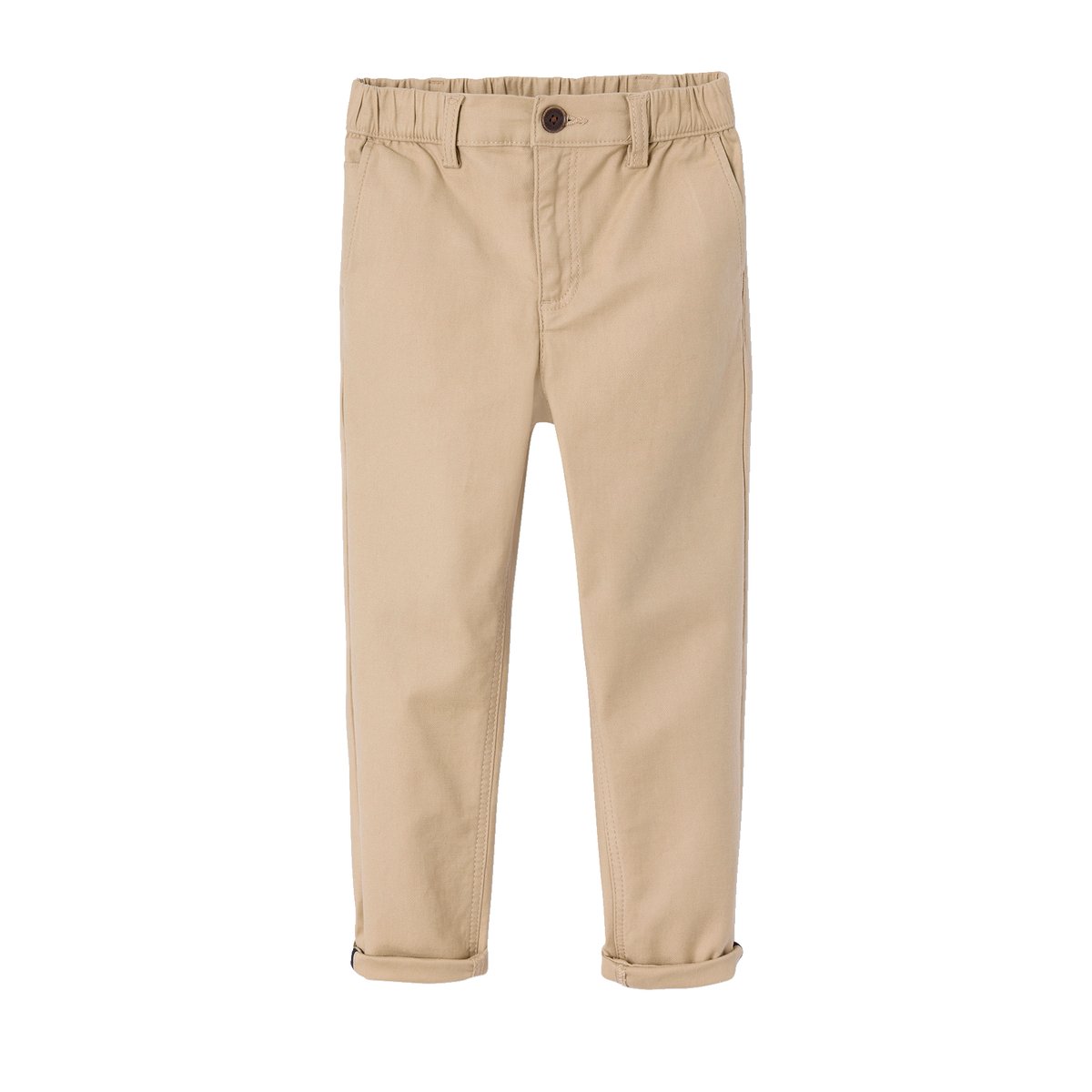 Pantalon esprit chino facile à enfiler beige, VERTBAUDET