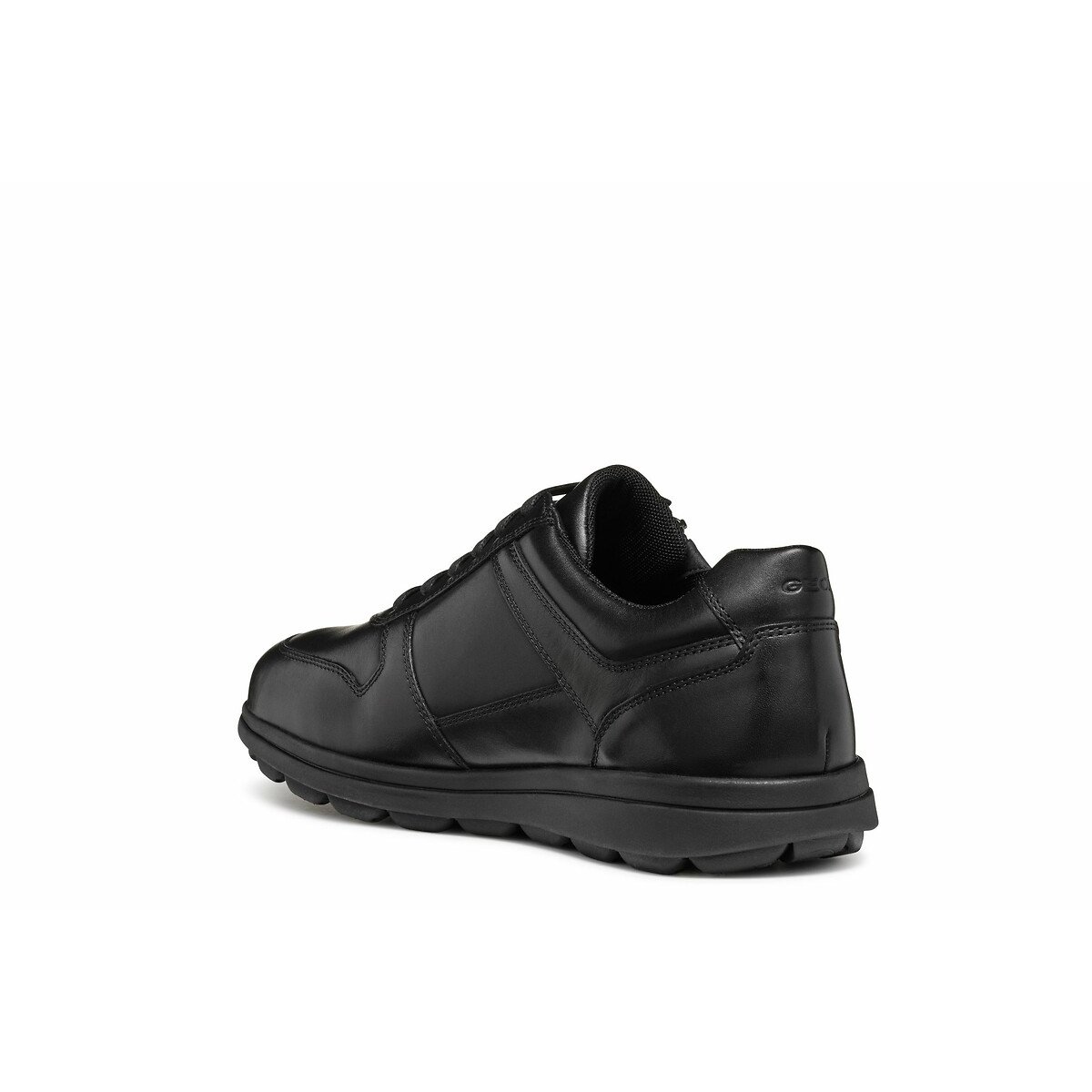 Baskets respirantes zippées en cuir Spherica EC12 noir, GEOX
