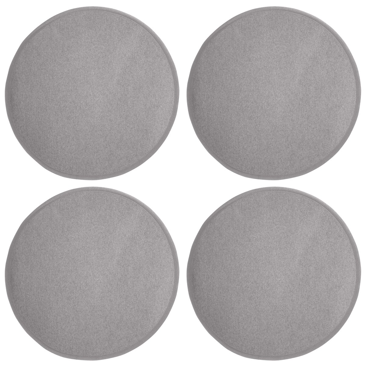 Galettes de chaise rondes imitation feutre FELT 35cm- lot de 4 gris, MAGMA HEIMTEX