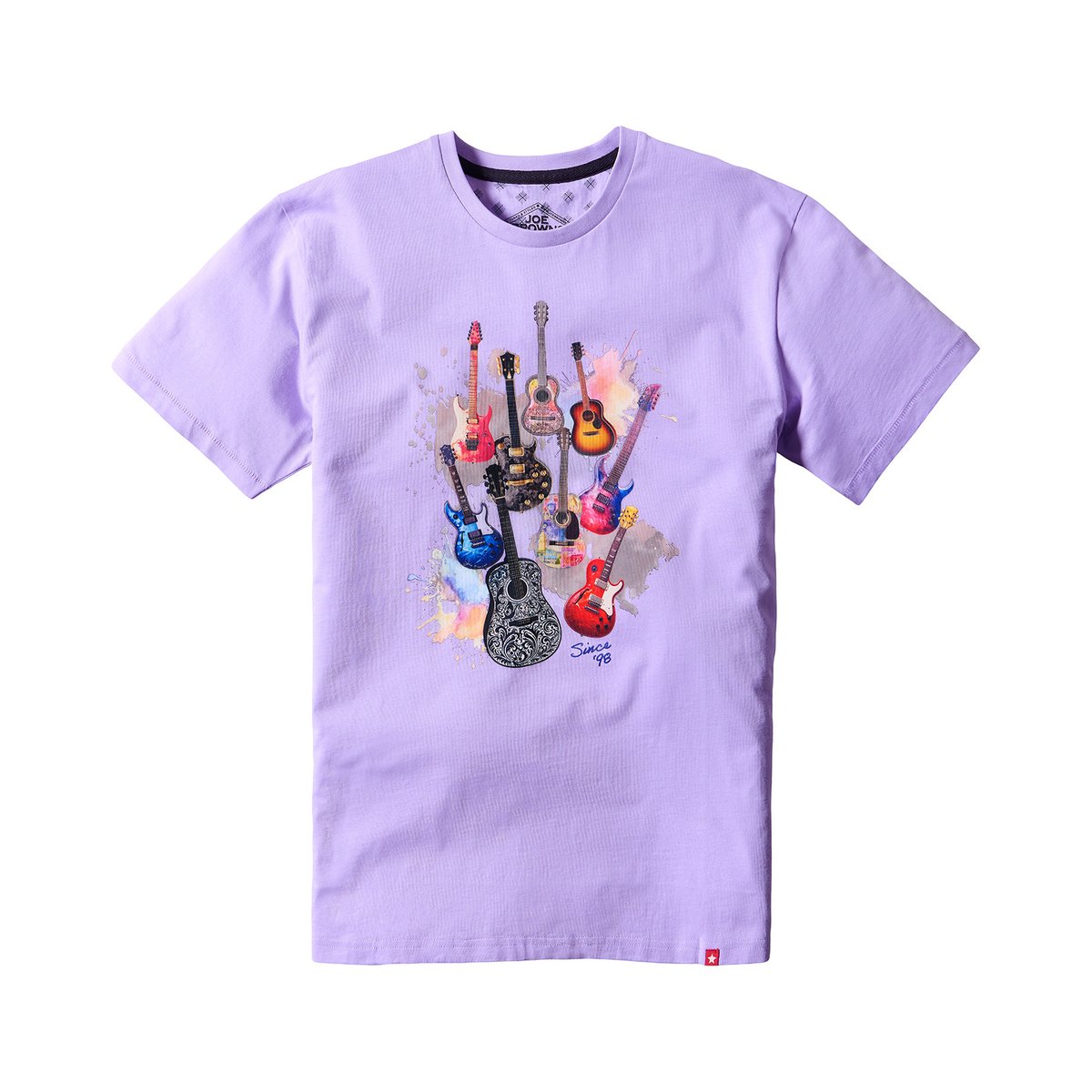T-Shirt Explosion de Guitares violet, JOE BROWNS