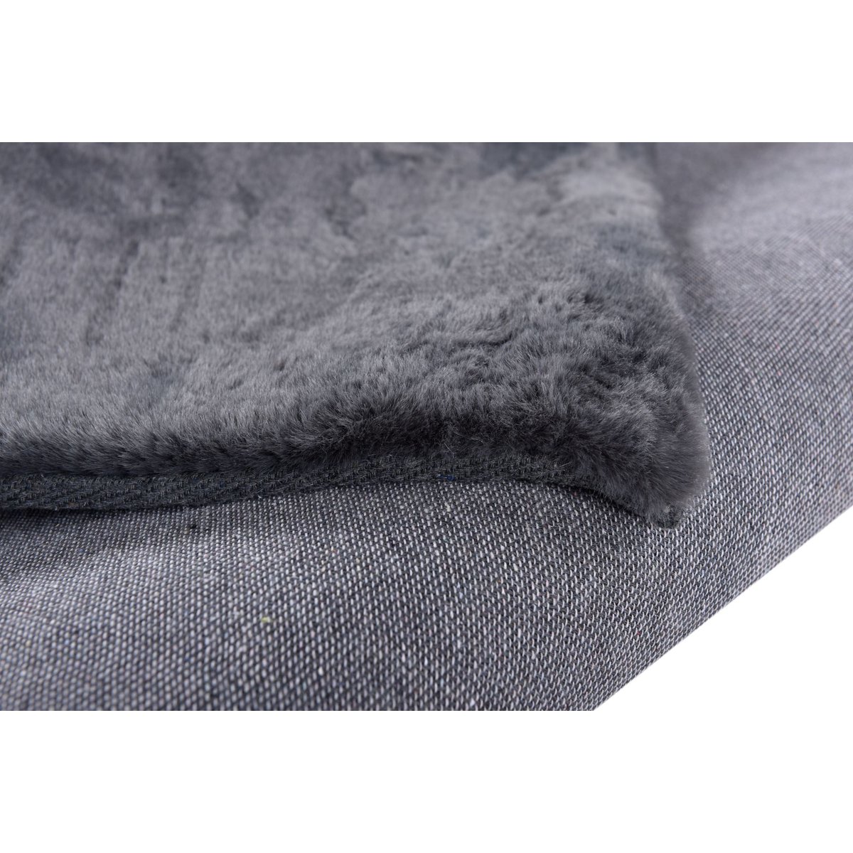 Tapis moelleux tissé en polyester - CHIARA anthracite, GINO FALCONE