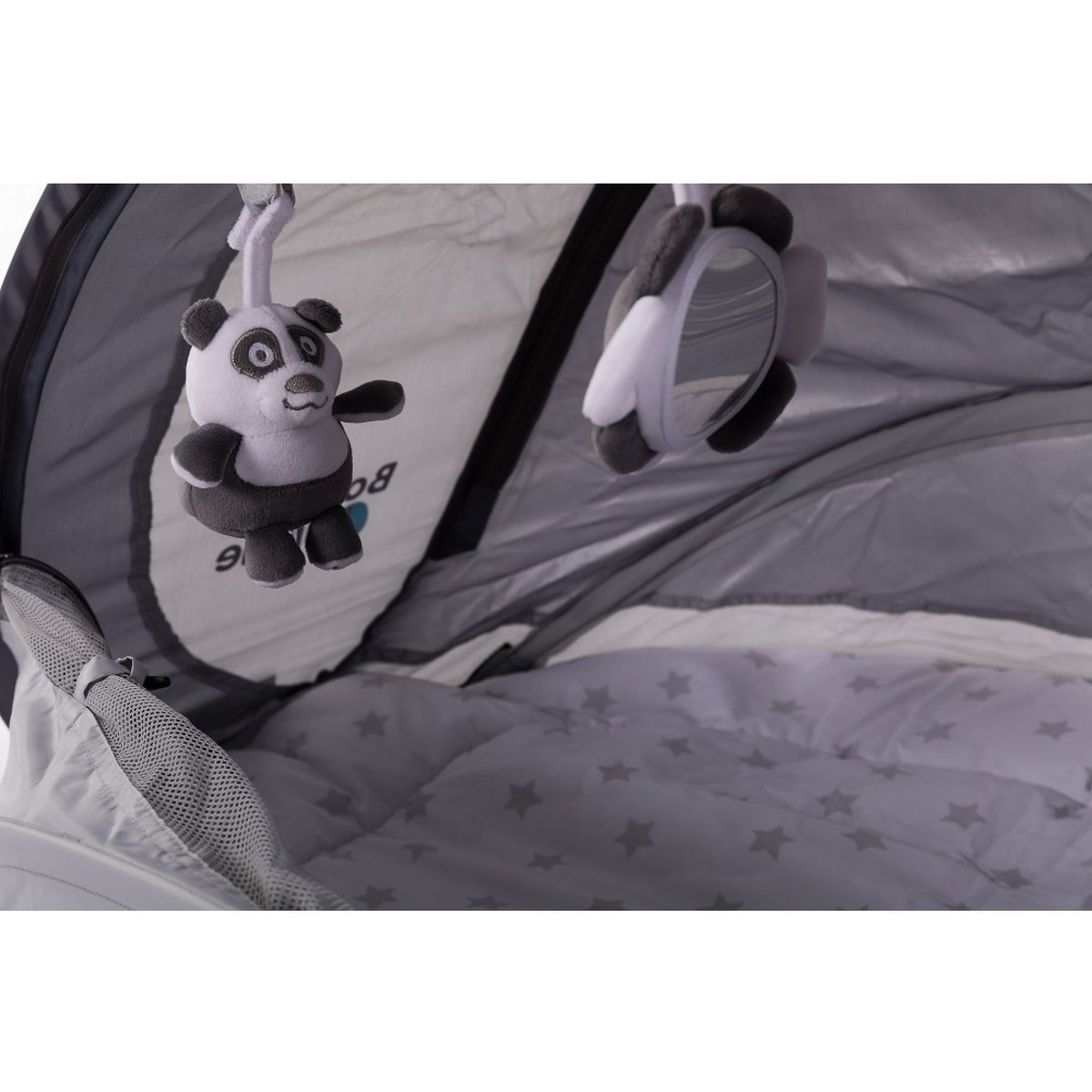 Lit bébé nomade pop-up gris, BO JUNGLE