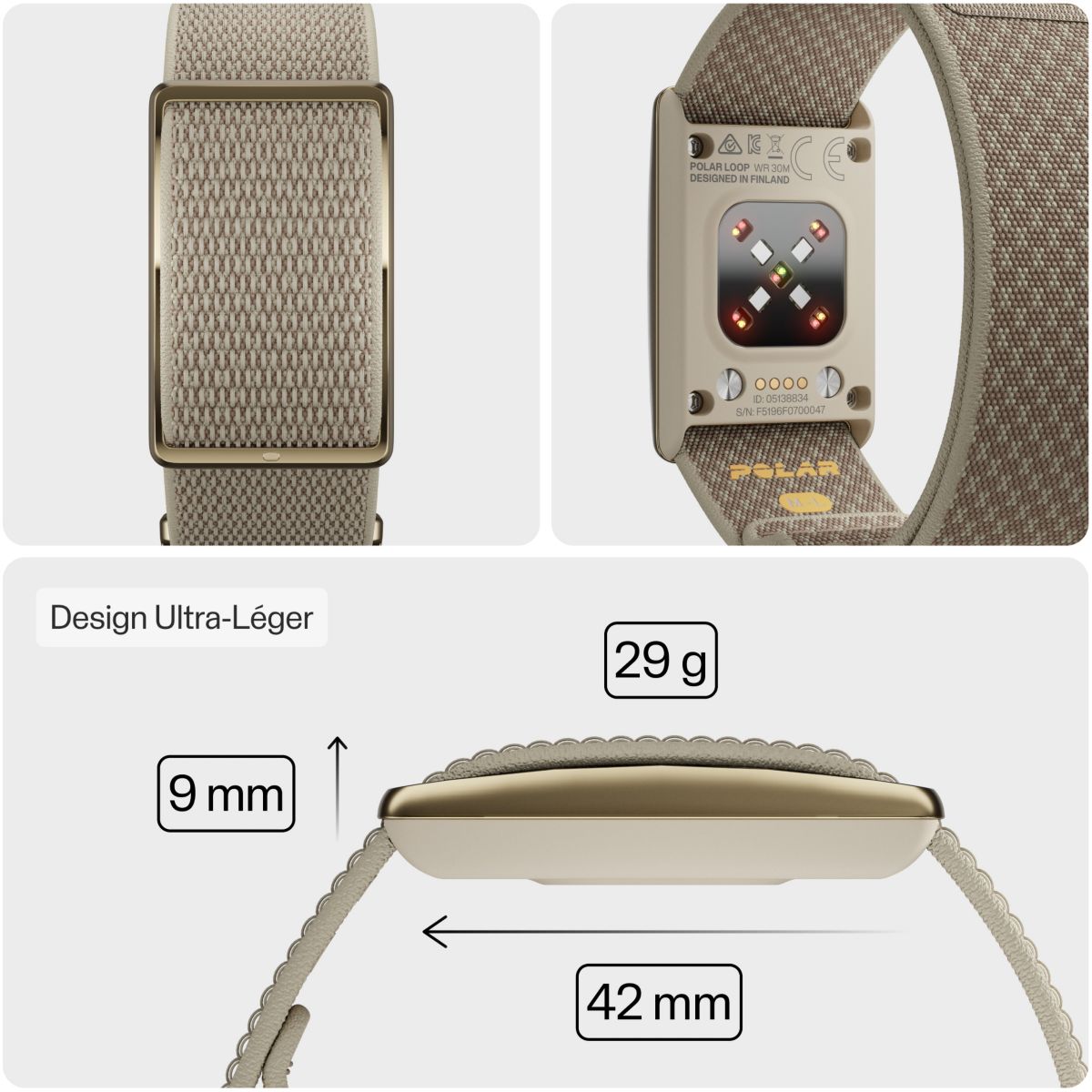 Bracelet connecté Loop Greige Sand beige, POLAR