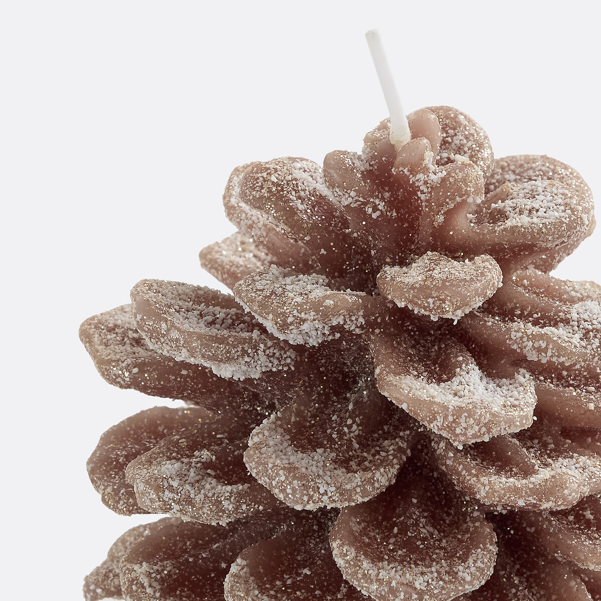 Vela de cera, forma de pinha, alt. 9,5 cm, Caspar castanho, LA REDOUTE INTERIEURS