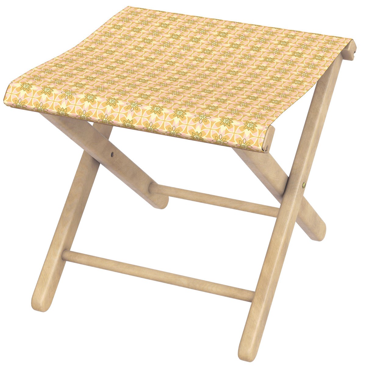 Pliant pêcheur en eucalyptus et toile outdoor, NOUR jaune, VENT DE BOHÈME