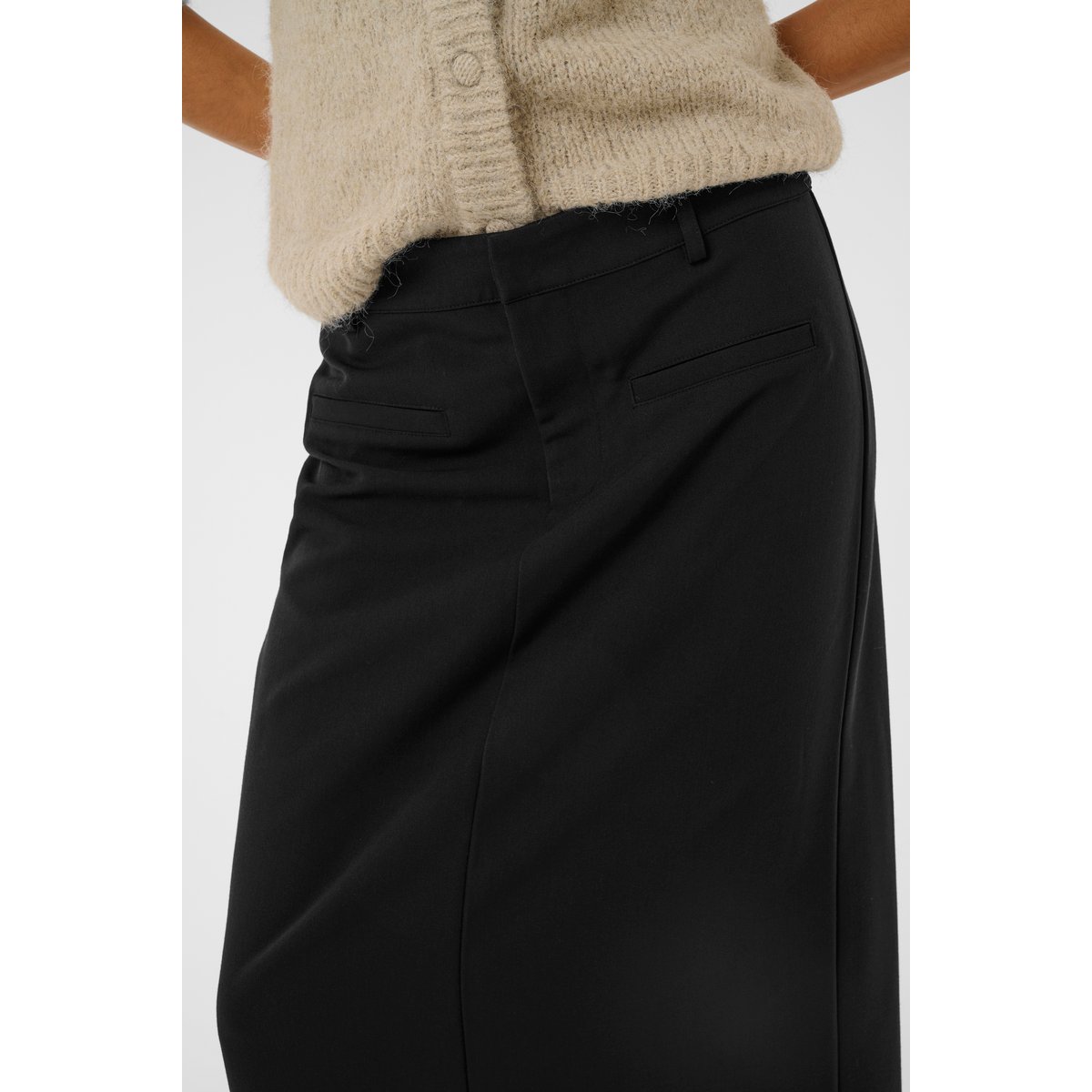 Jupe cintrée noir, KAFFE