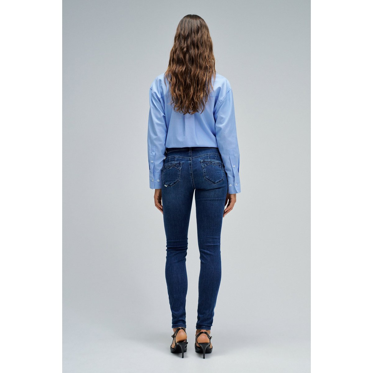 JEAN WONDER PUSH UP SKINNY bleu denim, SALSA JEANS