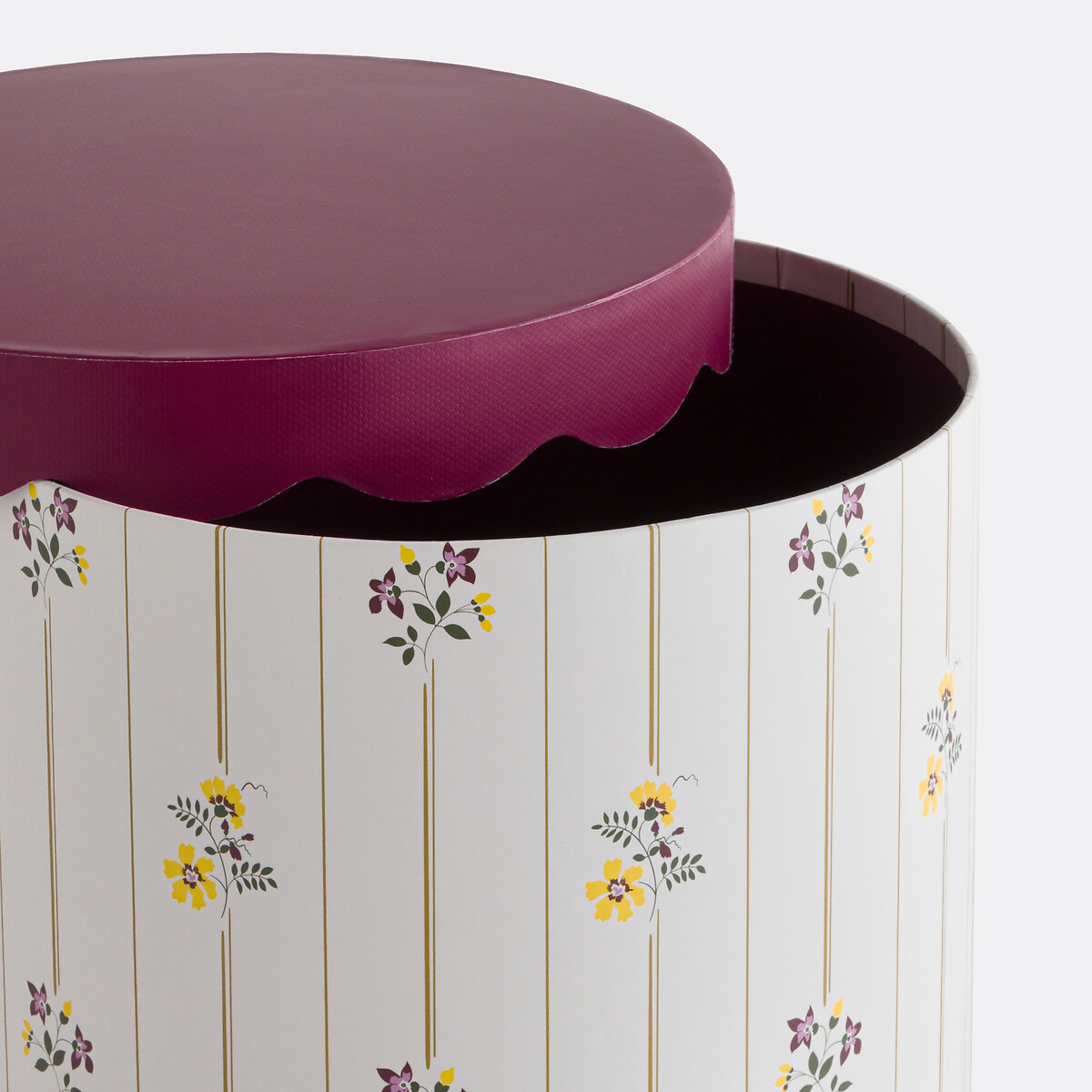 Set of 2 Risetti Round Nesting Boxes with Lid multi-coloured, LA REDOUTE INTERIEURS