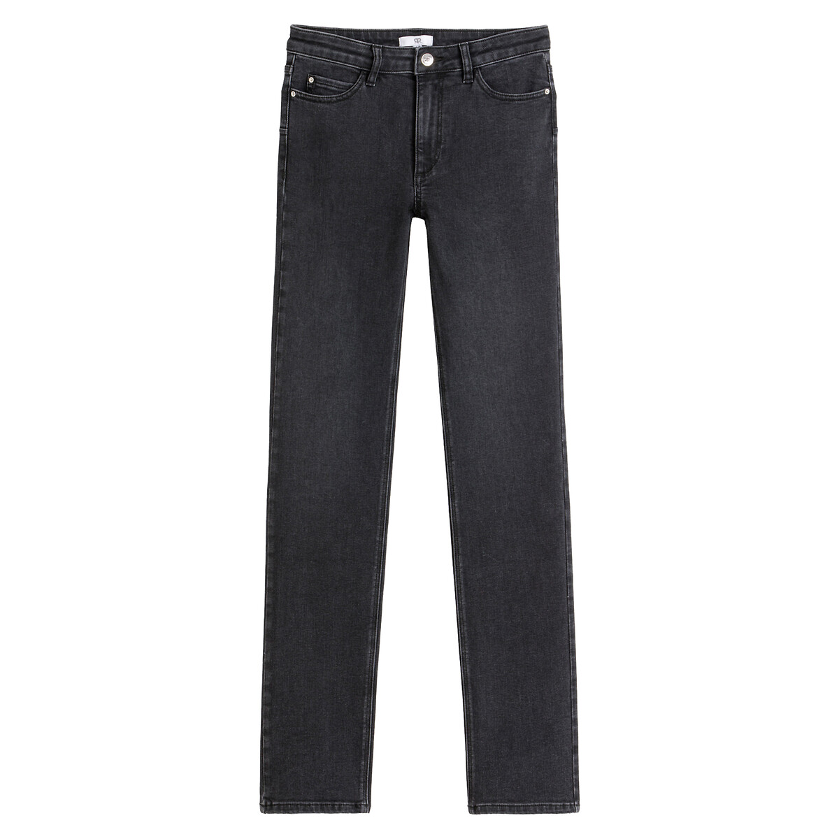 Straight Push-Up Jeans For Maximum Comfort brushed black, LA REDOUTE COLLECTIONS