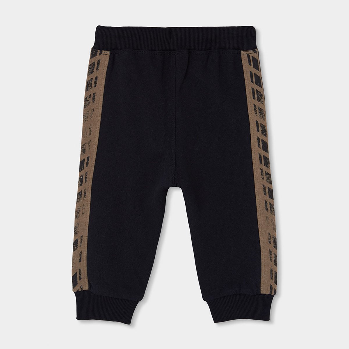 Pantalon molleton garçon avec bandes latérales noir, BOBOLI