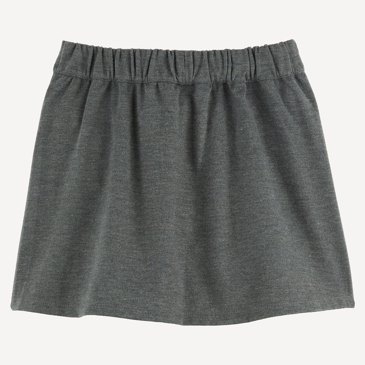 Jupe plissée en flanelle gris chiné, LA REDOUTE COLLECTIONS