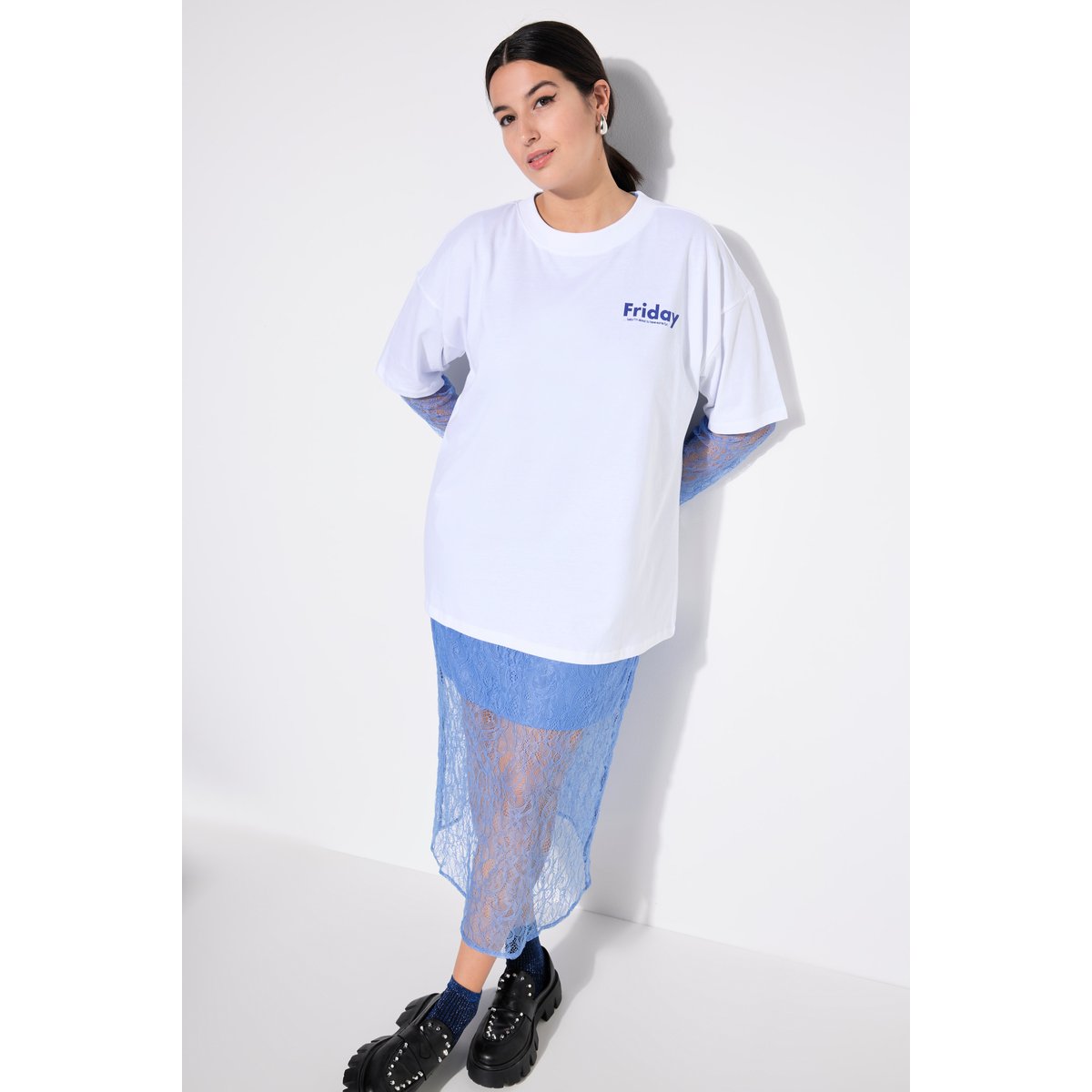 T-shirt pour homme, oversized blanc neige, STUDIO UNTOLD