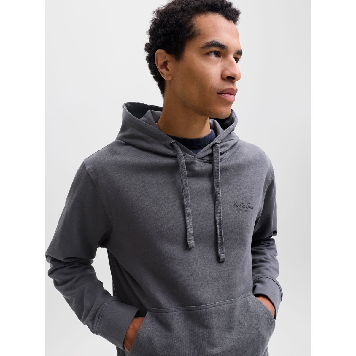 Sweat À Capuche asphalt, JACK & JONES