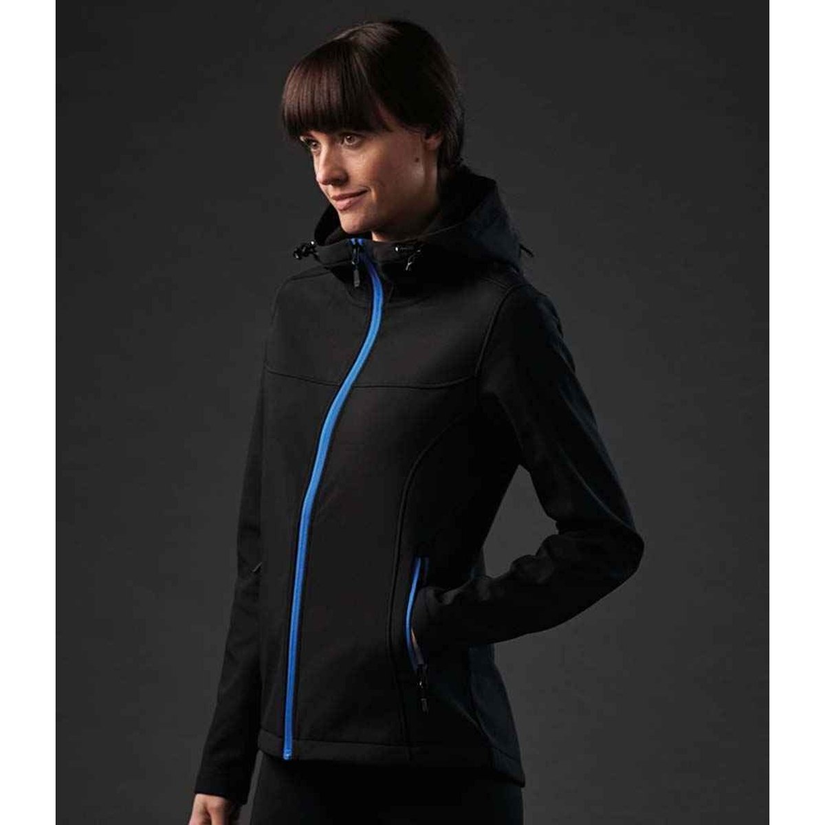 Veste softshell ORBITER noir / azur, STORMTECH