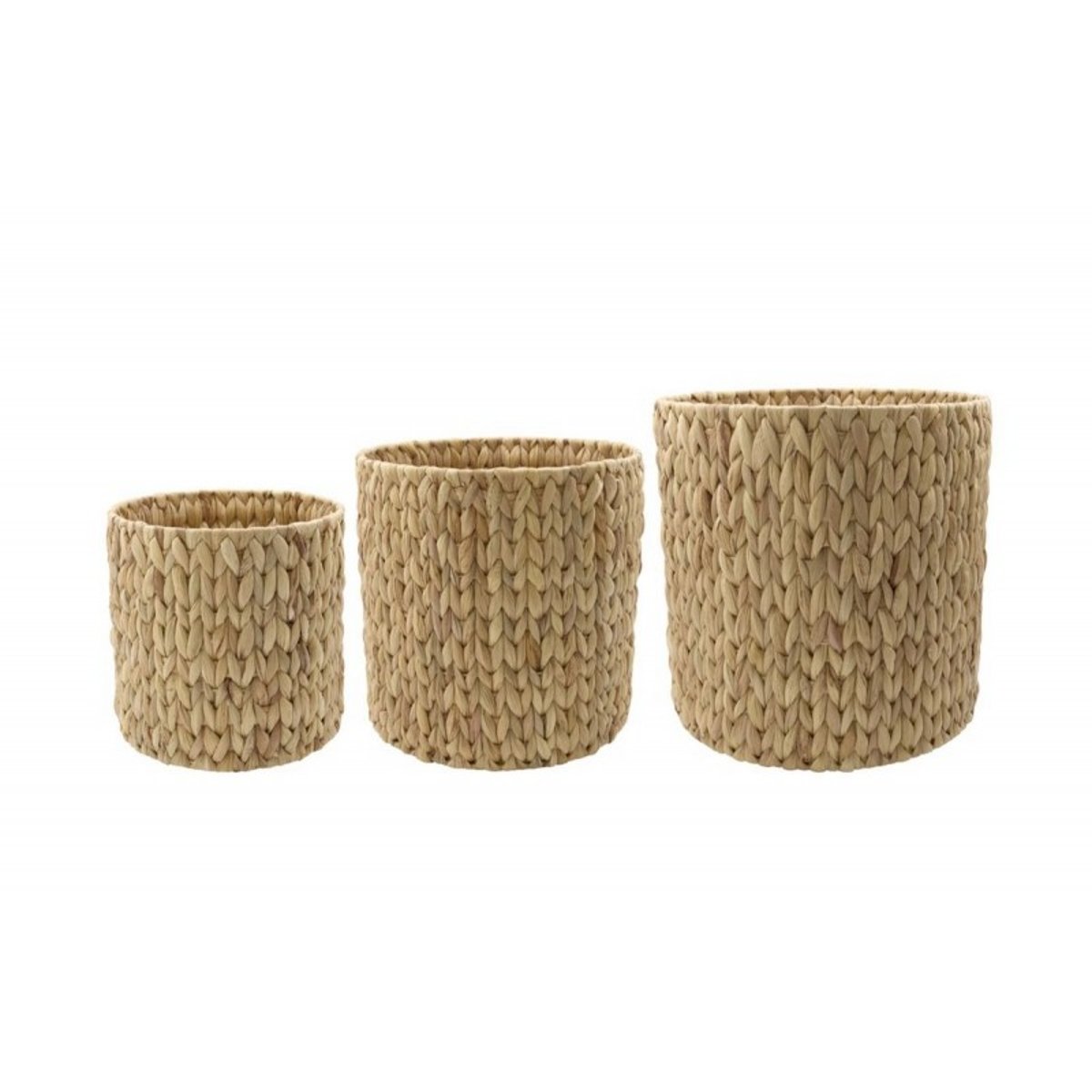 Set de 3 paniers cache-pot jacinthe  Roun bois clair, HOUSE DOCTOR